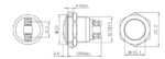 Πιεζοδιακόπτης OFF-(ON) 2 Pin SPST, Φ19mm 2A/36VDC IP65 IK09 Onpow GQ19B-10/N - Image 2