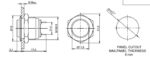 Πιεζοδιακόπτης OFF-(ON) 2 Pin SPST, Φ16mm 2A/36VDC IP65 IK08 Onpow GQ16H-10/J/N - Image 2