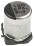 Πυκνωτής Ηλεκτρολυτικός 100μF 25V 105°C Low ESR Φ6.3x7.7mm SMD Panasonic EEEFK1E101XP