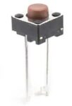 Microswitch TACT 2 Pin Push ON SPST, 0.98N, THT 6.2x6.2x5mm E-Switch TL59AF100Q