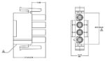 Βύσμα MATE-N-LOK 4 Pin Αρσενικό/Θηλυκό με Βήμα 6.35mm για Καλώδιο Χωρίς Επαφές TE Connectivity 1-480702-0 - Image 2