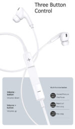 Usams EP-41 In Ear Hands Free με Βύσμα Lightning 1.2m Λευκά - Image 4