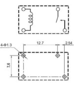 Ρελέ Ηλεκτρομαγνητικό 24VDC 12A 1 Επαφής N.O 4 Pin για PCB Sanyou SJ-SH-124DMH2-F - Image 2