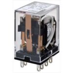 Ρελέ Ηλεκτρομαγνητικό 24VDC 5A 2 Επαφών N.C+N.O 8 Pin για Βάση Omron MY2K-US 24VDC