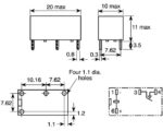 Ρελέ Ηλεκτρομαγνητικό 24VDC 5A 1 Επαφής N.O 4 Pin για PCB Omron G6B-1114P-US 24VDC - Image 3