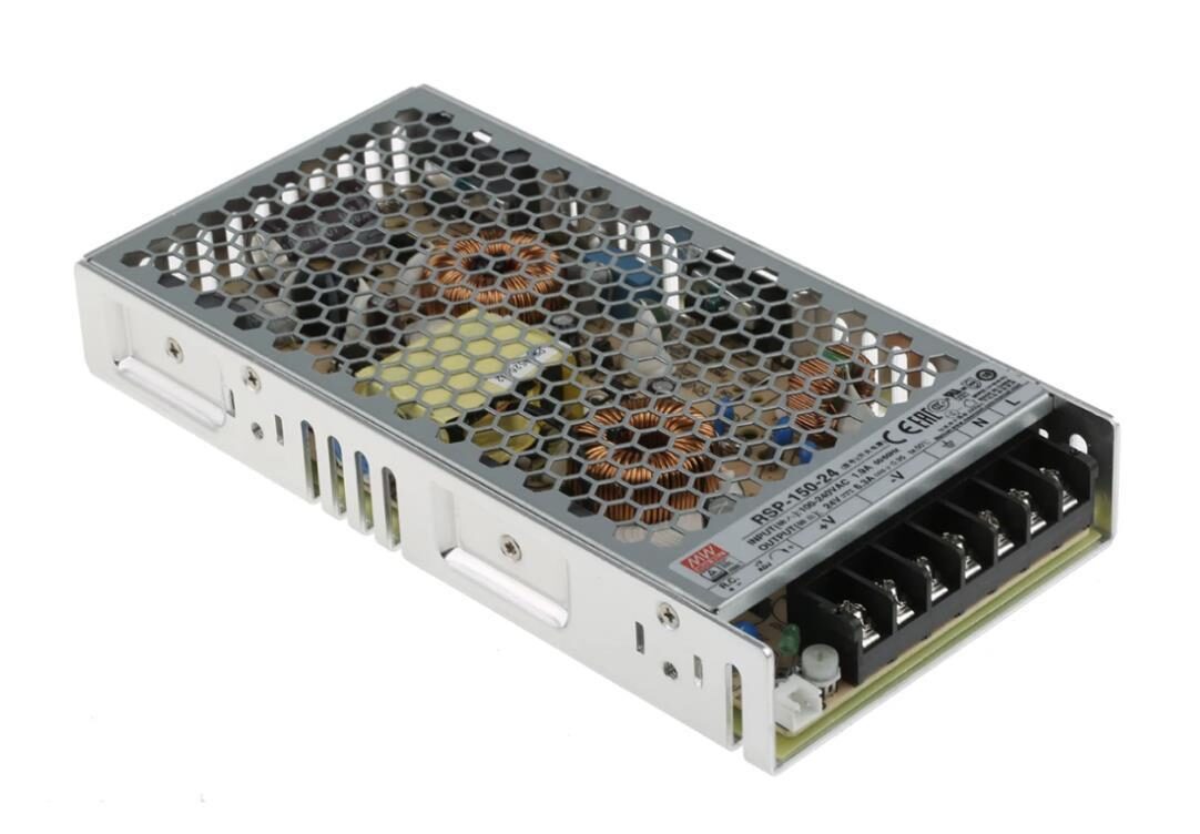 948435787-o1.jpg Τροφοδοτικό Switching 24VDC 6.3A 150W με Διόρθωση Συντελεστή (PFC) Mean Well RSP-150-24 - Image 1