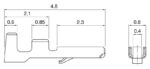 Επαφή για Βύσματα Σήματος Καλωδίου JST για Σειρές GH, PH, SHL, ACHL Θηλυκή για Καλώδιο 0.05÷0.13mm² JST SSHL-002T-P0.2 - Image 2