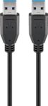 Καλώδιο USB 3.0 Type A Αρσενικό σε Αρσενικό 1m Μαύρο Goobay 95717