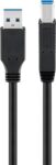 Καλώδιο USB 3.0 Type A Αρσενικό σε Type B Αρσενικό 0.5m Μαύρο Goobay 95722