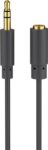 Καλώδιο 3.5mm Stereo Αρσενικό σε Θηλυκό με Βύσματα Slim 1.5m Μαύρο Goobay 97116