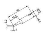 Ersa 0832ED/SB Μύτη Κολλητηριού 3.2mm Επίπεδη για τα Κολλητήρια RT80, RDS80, 0670CDJ, 0680CDJ, 0710CD, 0760CD, 0840CDJ, 0960ED των Σταθμών Ersa - Image 2