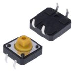 Microswitch TACT 4 Pin Push ON SPST-NO, 1.57N, 0.05A/12VDC, 12x12x7.3mm THT Ninigi TACTS-24N-F