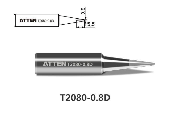 984120177-o1-1.jpg ATTEN T2080-0.8D Μύτη Κολλητηριού 0.8mm για το Κολλητήρι ST-2080D - Image 1