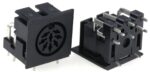Βύσμα DIN 8 Pin Θηλυκό Γωνία 90° για PCB Πλαστικό Μαύρο Lumberg 0105 08-1