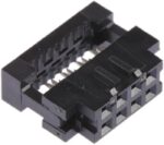 Βύσμα IDC 8 Pin Θηλυκό Βήμα 2mm για Καλωδιοταινία 28AWG Amphenol 89361-708LF