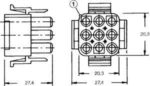 Βύσμα MATE-N-LOK 9 Pin Αρσενικό/Θηλυκό με Βήμα 6.35mm για Καλώδιο, Χωρίς Επαφές TE Connectivity 350720-1 - Image 3