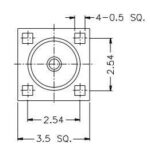 Βύσμα MMCX Θηλυκό THT για PCB Amphenol MMCX6251N1-3GT30G-50 - Image 3