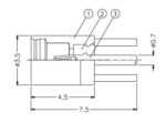 Βύσμα MMCX Θηλυκό THT για PCB Amphenol MMCX6251N1-3GT30G-50 - Image 4