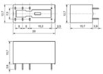 Ρελέ Ηλεκτρομαγνητικό 9VDC 16A 1 Επαφής N.C+N.O 8 Pin για PCB Relpol RM85-2011-35-1009 - Image 3