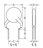 Thermistor PTC Πολυμερές 0.88÷2.1Ω 0.3A 72V 85°C 7.4x12.7x3mm Littelfuse RF2565-000 - Image 2