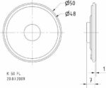 Μεγάφωνο Mini Φ50x8mm 1W RMS 16Ω IP65 Μαύρο Visaton 2949 - Image 3
