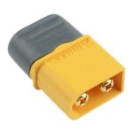 Βύσμα ΧΤ60 Τροφοδοσίας DC 30Α Αρσενικό 2 Pin Κολλητό Καλωδίου 3mm² με Κάλυμμα Amass XT60H-M