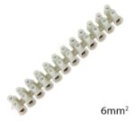 Κλέμμα Ηλεκτρολογική Πολυαμιδίου 12P 6mm² 41A 110°C Easy Break Λευκή ΤΕΚΟΧ  22.06.0007