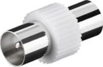 Adaptor Βύσμα Κεραίας TV Αρσενικό σε Αρσενικό Πλαστικό Λευκό Goobay 11535