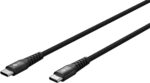 Goobay Καλώδιο Ταχείας Φόρτισης USB-C σε USB-C 60W 1m Supersoft Υφασμάτινο με Μεταλλικά Βύσματα Μαύρο 73953 - Image 2