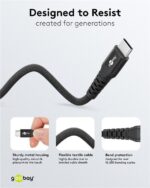 Goobay Καλώδιο Ταχείας Φόρτισης USB-C σε USB-C 60W 1m Supersoft Υφασμάτινο με Μεταλλικά Βύσματα Μαύρο 73953 - Image 4