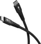Goobay Καλώδιο Ταχείας Φόρτισης USB-C σε USB-C 60W 3m Supersoft Υφασμάτινο με Μεταλλικά Βύσματα Μαύρο 73955