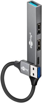 Goobay USB 3.2 Type-A Hub 4 Θυρών με Σύνδεση 1xUSB-A 3.2, 1xUSB-C 2.0 & 2xUSB-A 2.0 74458