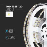 Ταινία LED 12V 8W Ψυχρό Λευκό 6400Κ 800lm IP20 1m SMD 3528 V-TAC 212002 - Image 2