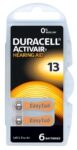 Duracell Activair ZA13 Μπαταρίες Ακουστικών Βαρηκοΐας 6τμχ DUZA13-D6