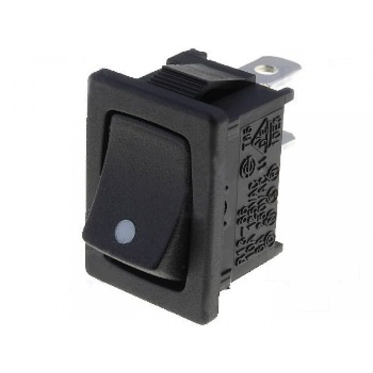 984128869-o1-1.jpg Διακόπτης Rocker OFF-(ON) 2 Pin SPST, 10A/250VAC, για Άνοιγμα 19.4x13mm SCI R13-66F-02-BB-1D - Image 1