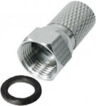 Βύσμα F Αρσενικό Twist-On Καλωδίου Φ6.8mm με Λάστιχο Μεταλλικό 271-103