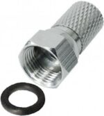Βύσμα F Αρσενικό Twist-On Καλωδίου Φ6.8mm με Λάστιχο Μεταλλικό 271-103 - Image 2
