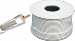 Anga ST-C101 Καλώδιο Ομοαξονικό 75Ω Εξασθένηση 19dB/100m Φ6.91mm Λευκό 100m