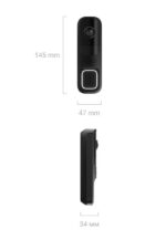 Ajax Systems Doorbell Black Wi-Fi Κουδούνι Πόρτας με Κάμερα 4MP 155° HDR, AI, PIR, IP54 Μαύρο 66391 - Image 4