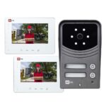 CGate Double ΚΙΤ Θυροτηλεόρασης 2 Διαμερισμάτων 1MP με Έγχρωμη Οθόνη 7″ Τεχνολογία 2 Καλωδίων