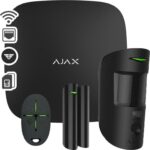 Ajax StarterKit Cam Plus Σύστημα Συναγερμού 868MHz με LAN, Wi-Fi & GSM 4G, 1xΜαγνητική Επαφή 1xΑνιχνευτή Κίνησης με Κάμερα & Τηλεχειριστήριο, Μαύρο