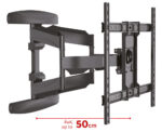 Βάση Τοίχου JollyLine για TV έως 80" 45kg Max με Βραχίονες Μαύρη ELB4080