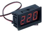 Ψηφιακό Βολτόμετρο Πίνακα  3 Ψηφίων 70÷500VAC 48x29x22mm Μαύρο