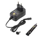 Τροφοδοτικό Πρίζας Switching Ρυθμιζόμενο 3÷12VDC 600mA με 4 Βύσματα PSVS-600