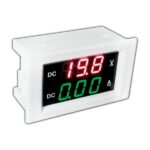Διπλό Ψηφιακό Βολτόμετρο Πίνακα 0÷100VDC & Αμπερόμετρο 0÷10A DC, 3 Ψηφίων, 70x40mm με Ενσωματωμένο Shunt Λευκό FC4-0-100V DC/0-10A DC