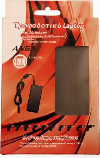 475804-o1-1.jpg Anga AG-120WL Τροφοδοτικό Laptop Αυτόματα Ρυθμιζόμενο 15÷20V 120W με 10 Βύσματα & USB 5VDC 1A - Image 1