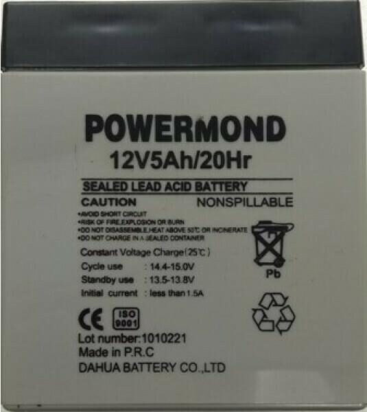 489030-o1-1.jpg Powermond Μπαταρία Μολύβδου 12V 5Ah 91x71x10mm 101-033 - Image 1