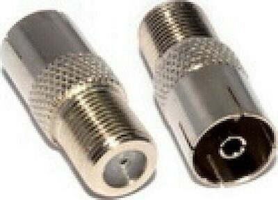 493891-o1-1.jpg Adaptor F Θηλυκό σε Βύσμα Κεραίας TV Θηλυκό Μεταλλικό AO-603-20 - Image 1