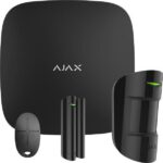 Ajax StarterKit Ασύρματο Σύστημα Συναγερμού 868MHz με LAN & GSM, 1x Μαγνητική Επαφή 1x Ανιχνευτή Κίνησης PIR & 1x Τηλεχειριστήριο, Μαύρο