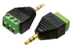 Βύσμα 3.5mm Stereo Αρσενικό με Κλέμμα Επίχρυσο Μαύρο CV-2084